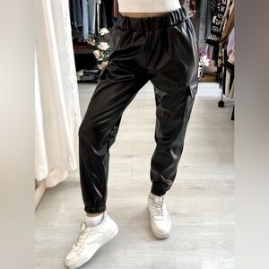 Leather Cargo Pants